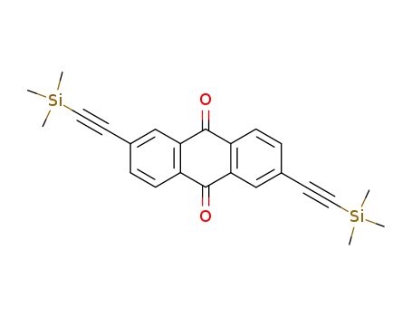 Molecular Structure of 906803-65-4 (2,6-bis((trimethylsilyl)ethynyl)-9,10-anthraquinone)