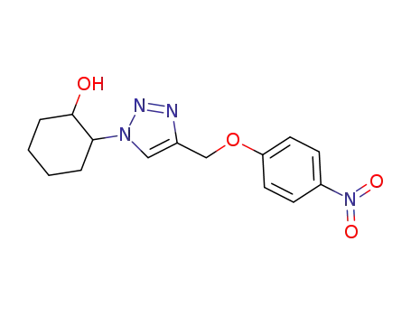 Molecular Structure of 1394904-20-1 (2-(4-((4-nitrophenoxy)methyl)-1H-1,2,3-triazol-1-yl)cyclohexanol)