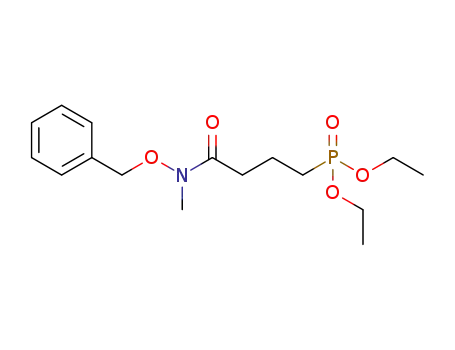 Molecular Structure of 1376377-43-3 (diethyl 4-[benzyloxy(methyl)amino]-4-oxobutylphosphonate)