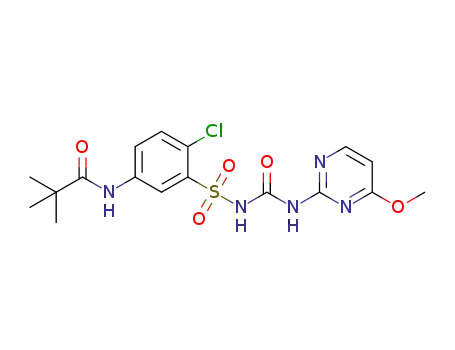 N-(4-chloro-3-(N-(4-methoxypyrimidin-2-ylcarbamoyl)sulfamoyl)phenyl)pivalamide