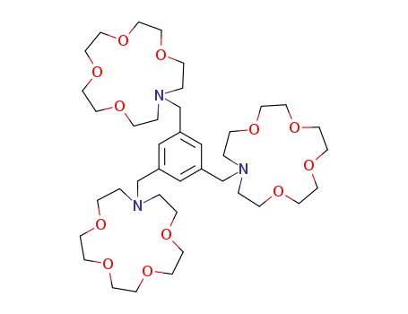 Molecular Structure of 1415606-93-7 (1,3,5-tris[(1'-aza-4',7',10',13'-tetraoxapentadec-1'-yl)methyl]benzene)