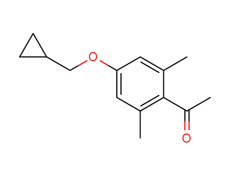 Molecular Structure of 1439935-91-7 (1-(4-(cyclopropylmethoxy)-2,6-dimethylphenyl)ethanone)