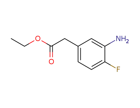 Molecular Structure of 858972-17-5 (Ethyl 2-(3-amino-4-fluorophenyl)acetate)