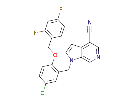 1-(5-chloro-2-((2,4-difluorobenzyl)oxy)benzyl)-1H-pyrrolo[2,3-c]pyridine-4-carbonitrile