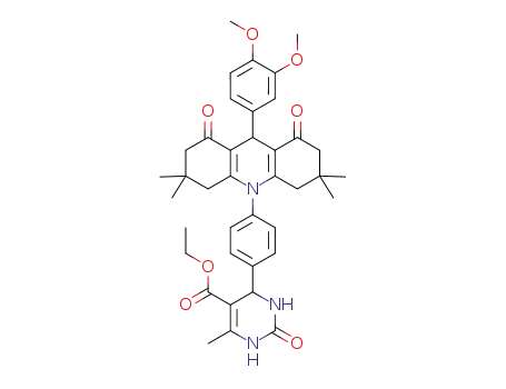 ethyl-1,2,3,4-tetrahydro-4-(4-(1,2,3,4,5,6,7,8-octahydro-9-(3,4-dimethoxyphenyl)-3,3,6,6-tetramethyl-1,8-dioxoacridin-10(9H)-yl)phenyl)-6-methyl-2-oxopyrimidine-5-carboxylate
