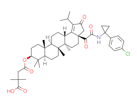(3beta)-3-(3-Carboxy-3-methyl-1-oxobutoxy)-N-[1-(4-chlorophenyl)cyclopropyl]-alpha,21-dioxo-28-norlup-18-ene-17-acetamide