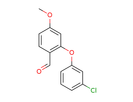 Molecular Structure of 1446253-88-8 (2-(3-chlorophenoxy)-4-methoxybenzaldehyde)