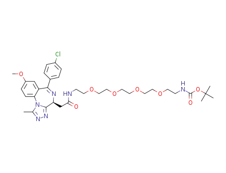 (S)-tert-butyl(1-(6-(4-chlorophenyl)-8-methoxy-1-methyl-4H-benzo[f][1,2,4]triazolo[4,3-a][1,4]diazepin-4-yl)-2-oxo-6,9,12,15-tetraoxa-3-azaheptadecan-17-yl)carbamate