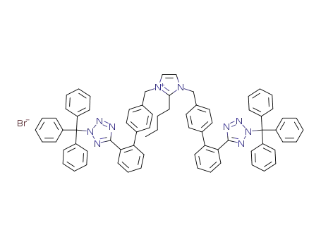 2-butyl-N,N'-bis{[2'-[2-(trityl)tetrazol-5-yl]biphenyl-4-yl]methyl}imidazolium bromide
