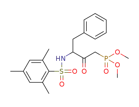 Molecular Structure of 1439462-62-0 (dimethyl-{3-[N-(2,4,6-trimethylbenzenesulfonyl)amino]-2-oxo-4-phenyl-butyl}phosphonate)
