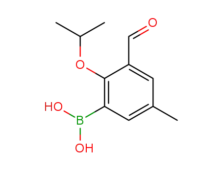 Molecular Structure of 480424-52-0 (3-FORMYL-2-ISOPROPOXY-5-METHYLPHENYLBOR&)
