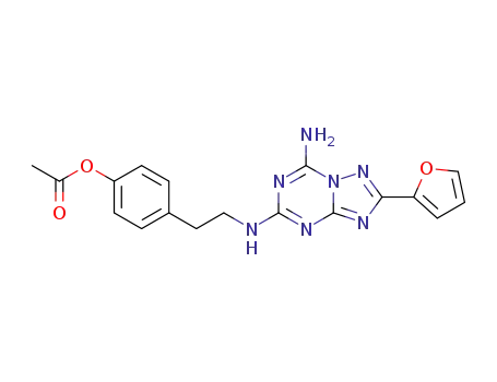 4-(2-((7-amino-2-(furan-2-yl)-[1,2,4]triazolo[1,5-a][1,3,5]triazin-5yl)amino)ethyl)phenyl acetate