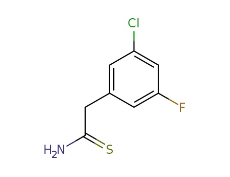 Molecular Structure of 1318757-69-5 (2-(3-chloro-5-fluorophenyl)ethanethioamide)
