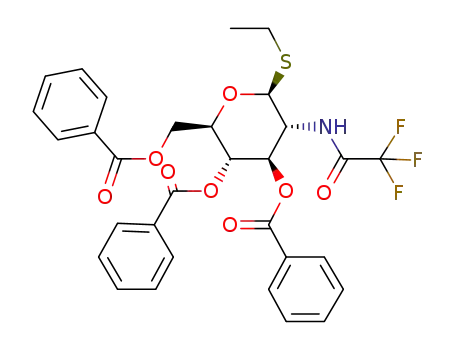 ethyl 2-trifluoroacetamido-3,4,6-tri-O-benzoyl-1-thio-2-deoxy-β-D-glucopyranoside
