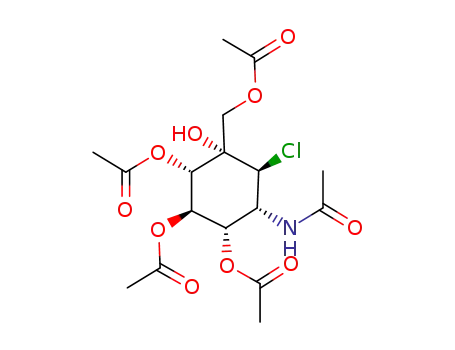 (1S,2R,3S,4S,5S,6R)-6-acetamido-4-(acetoxymethyl)-5-chloro-4-hydroxycyclohexane-1,2,3-triyl triacetate