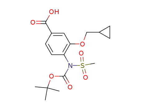 3-(cyclopropylmethoxy)-4-(N-tert-butoxycarbonyl-N-methanesulfonyl)aminobenzoic acid