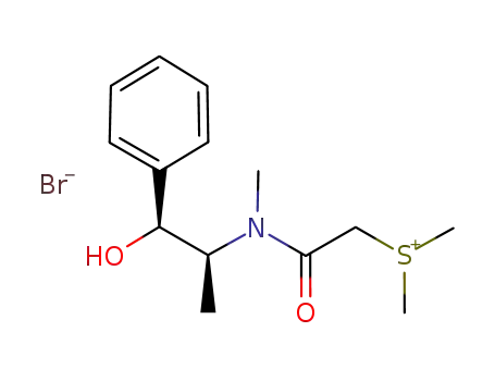 Molecular Structure of 1414010-48-2 ((+)-(2-(((1S,2S)-1-hydroxy-1-phenylpropan-2-yl)(methyl)amino)-2-oxoethyl)dimethylsulfonium bromide)