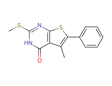 5-methyl-2-methylsulfanyl-6-phenyl-3H-thieno[2,3-d]pyrimidin-4-one