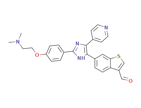 6-{2-[4-(2-dimethylamino-ethoxy)-phenyl]-5-pyridin-4-yl-3H-imidazol-4-yl}-benzo[b]thiophene-3-carbaldehyde
