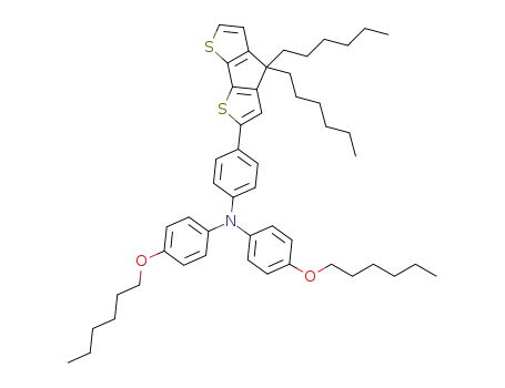 4-(4,4-dihexyl-4H-cyclopenta[1,2-b:5,4-b']dithiophen-2-yl)-N,N-bis(4-(hexyloxy)phenyl)aniline
