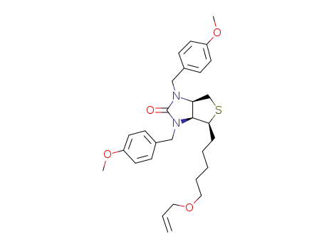 (3aS,4S,6aR)-1,3-bis(4-methoxybenzyl)-4-[5-(prop-2-en-1-yloxy)pentyl]tetrahydro-1H-thieno[3,4-d]imidazol-2(3H)-one
