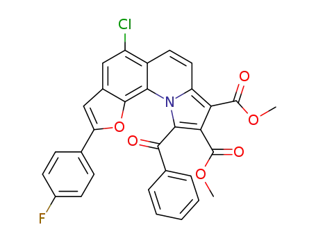 10-benzoyl-5-chloro-2-(4-fluoro-phenyl)-1-oxa-10a-aza-dicyclopenta[a,h]naphthalene-8,9-dicarboxylic acid dimethyl ester