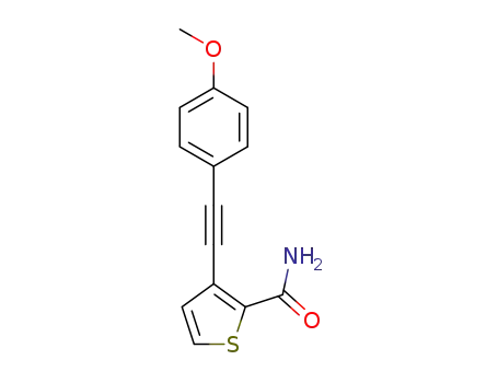 3-((4-methoxyphenyl)ethynyl)thiophene-2-carboxamide