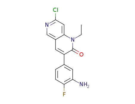 3-(3-amino-4-fluorophenyl)-7-chloro-1-ethyl-1,6-naphthyridin-2(1H)-one