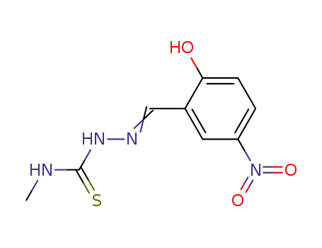 Molecular Structure of 41377-25-7 (Hydrazinecarbothioamide,
2-[(2-hydroxy-5-nitrophenyl)methylene]-N-methyl-)