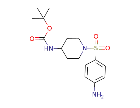 Molecular Structure of 883106-52-3 ([1-(4-AMINO-BENZENESULFONYL)-PIPERIDIN-4-YL]-CARBAMIC ACID TERT-BUTYL ESTER)