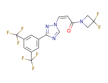 KPT-276;2-Propen-1-one,3-[3-[3,5-bis(trifluoromethyl)phenyl]-1H-1,2,4-triazol-1-yl]-1-(3,3-difluoro-1-azetidinyl)-,(2Z)-