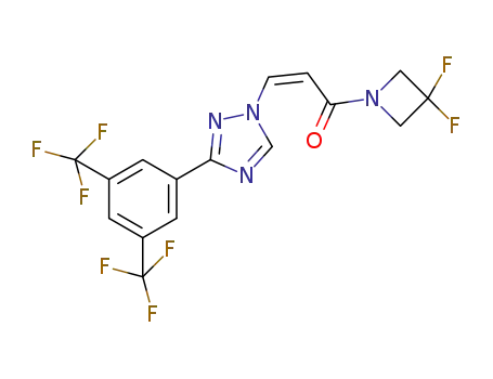 Molecular Structure of 1421919-75-6 ((Z)-3-(3-(3,5-bis(trifluoroMethyl)phenyl)-1H-1,2,4-triazol-1-yl)-1-(3,3-)