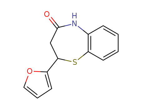 1,5-Benzothiazepin-4(5H)-one, 2-(2-furanyl)-2,3-dihydro-(89813-88-7)