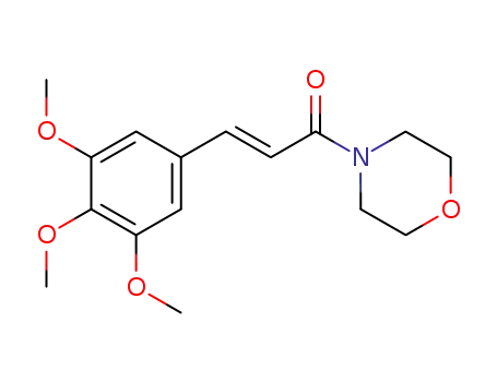 Molecular Structure of 1703-34-0 (4-[1-Oxo-3-(3,4,5-trimethoxyphenyl)-2-propenyl]morpholine)