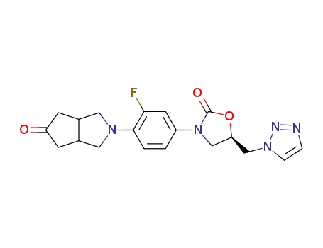 (5R)-5-((1H-1,2,3-triazol-1-yl)methyl)-3-(3-fluoro-4-(5-oxohexahydrocyclopenta[c]pyrrol-2(1H)-yl)phenyl)oxazolidin-2-one