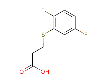 Molecular Structure of 926232-57-7 (3-((2,5-difluorophenyl)thio)propanoic acid)