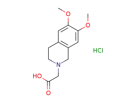 Molecular Structure of 1179364-74-9 ((6,7-DIMETHOXY-3,4-DIHYDRO-1H-ISOQUINOLIN-2-YL)-ACETIC ACID HYDROCHLORIDE)