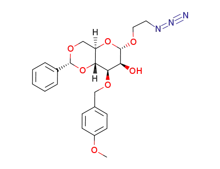 2-azidoethyl 4,6-O-benzylidene-3-O-(p-methoxybenzyl)-α-D-mannopyranoside