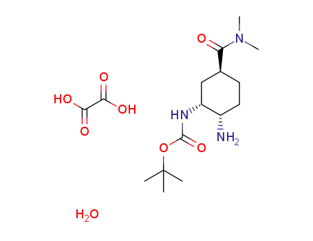 Molecular Structure of 1353893-22-7 (Tert-Butyl(1R,2S,5S)-2-azido-5-[(dimethylamino)carbonyl]cyclohexylcarbamate oxalic acid)