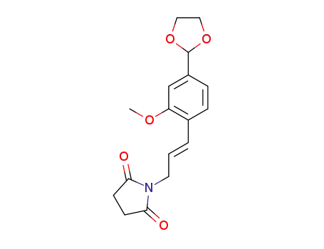 1-[(E)-3-(4-[1,3]dioxolan-2-yl-2-methoxy-phenyl)-allyl]-pyrrolidine-2,5-dione