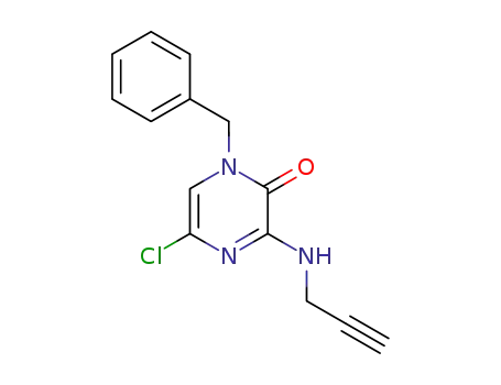 1-benzyl-5-chloro-3-(prop-2-ynylamino)pyrazin-2(1H)-one