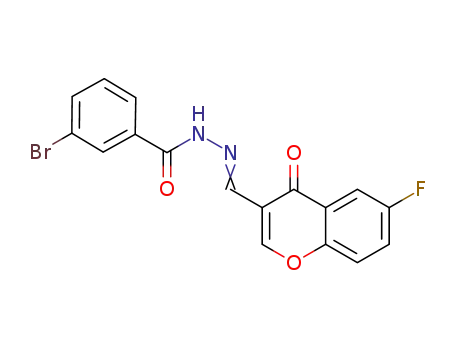 3-bromo-N′-((6-fluoro-4-oxo-4H-chromen-3-yl)methylene)benzohydrazide