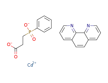 Molecular Structure of 1428102-03-7 (C<sub>9</sub>H<sub>9</sub>O<sub>4</sub>P<sup>(2-)</sup>*Cd<sup>(2+)</sup>*C<sub>12</sub>H<sub>8</sub>N<sub>2</sub>)