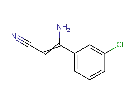 Molecular Structure of 27545-73-9 (2-Propenenitrile, 3-amino-3-(3-chlorophenyl)-)