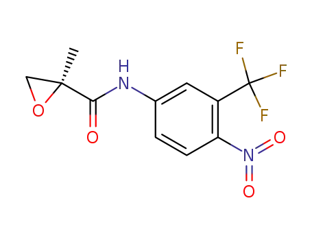 Molecular Structure of 348597-81-9 (Oxiranecarboxamide, 2-methyl-N-[4-nitro-3-(trifluoromethyl)phenyl]-,
(2S)-)