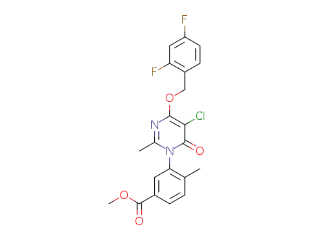 3-[5-chloro-4-(2,4-difluoro-benzyloxy)-2-methyl-6-oxo-6H-pyrimidin-1-yl]-4-methyl-benzoic acid methyl ester