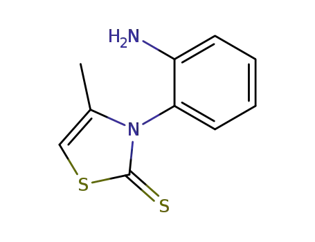 Molecular Structure of 879283-40-6 (2(3H)-Thiazolethione, 3-(2-aminophenyl)-4-methyl-, (3R)-)