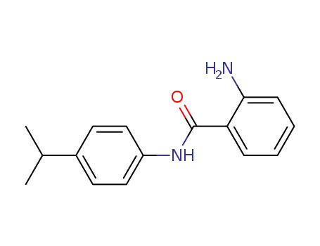 Molecular Structure of 353255-15-9 (Benzamide, 2-amino-N-[4-(1-methylethyl)phenyl]- (9CI))