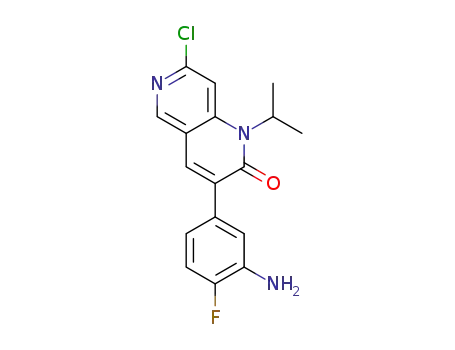 3-(3-amino-4-fluorophenyl)-7-chloro-1-isopropyl-1,6-naphthyridin-2(1H)-one