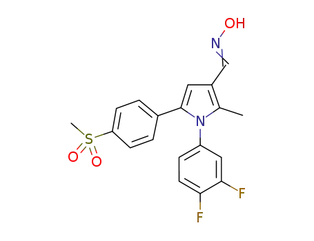 2-methyl-5-[4-(methylsulfonyl)phenyl]-1-[3,4-difluorophenyl]-1H-pyrrole-3-carboxime